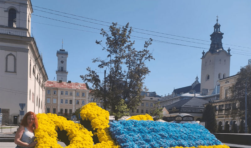 La teldense Dolores Peña, en Ucrania / TA